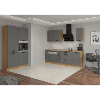 Kuchyňská linka Kuchyňská linka LUNA artisan/dustgrey MDF, Sestava B, 350 cm