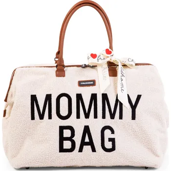 turistický batoh Childhome Přebalovací taška Mommy Bag Teddy Off White