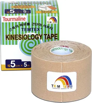 Tejpovací páska TEMTEX Kinesiology Tape Tourmaline 5 cm x 5 m béžová