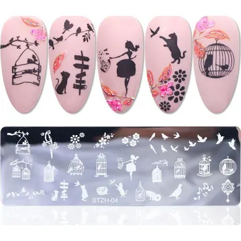 Full Beauty Šablonová destička pro razítkování: Garden