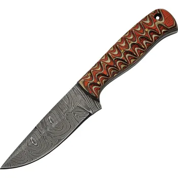 lovecký nůž Damascus Twisted Brown Wood Hunter