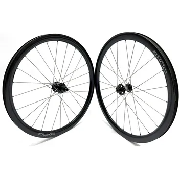 Zapletené kolo DUKE by BikePart 1385g Karbonová plášťová zapletená kola DUKE RIM WORLD RUNNER CARBON 35 650b , Trailmech gravel/road disc, Sapim CX Ray