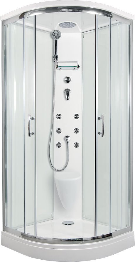 ARTTEC BRILIANT 90 x 90 cm - Masážní sprchový box model 5 čiré sklo 5 let záruka