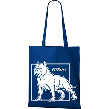Plátěná taška Pitbull, Barva Modrá, Velikost 40×45 cm, Canvas Nákupní taška Bezvatriko.cz 1018