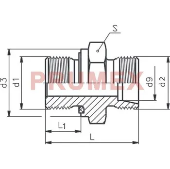 Příslušenství ke kompresoru Hrdlo přímé PHER2 18LR G3/4"/M26x1,5 tvar E s NBR o-kroužkem