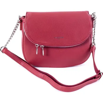 Tmavěčervená crossbody kabelka David Jones 6815-1
