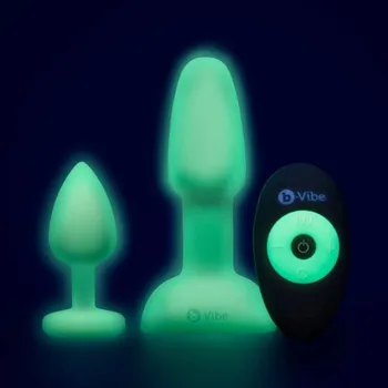 Dildo b-Vibe Asstronaut Glow-in-the-Dark Butt Play Set