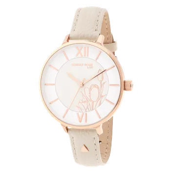 Hodinky SUNDAY ROSE Dámské luxusní designové hodinky SUNDAY ROSE Fashion Tulip Leather SUN-F08 (POŠTOVNÉ ZDARMA!!)