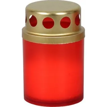 Svíčka Lampička hřbitovní lisovaný vosk plast 40g d5x9cm