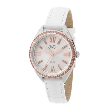 Hodinky JVD Bílé dámské elegantní šperkové hodinky JVD JG1028.2 ( )