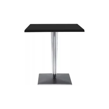 Jídelní stůl TopTop Melamine čtvercový 70x70 cm plisovaná noha, čtvercový podstavec černá