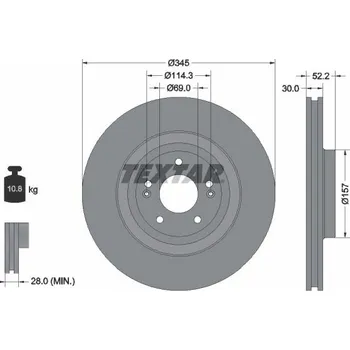 Brzdový kotouč Brzdový kotouč TEXTAR 92315103