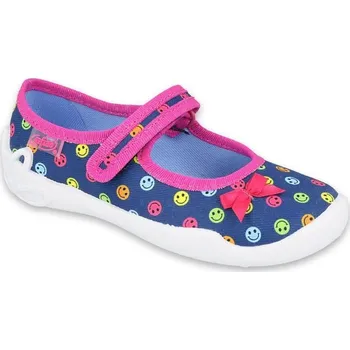 Dívčí baleríny BEFADO 114X437 dívčí balerínky - smajlíky Velikost: 27