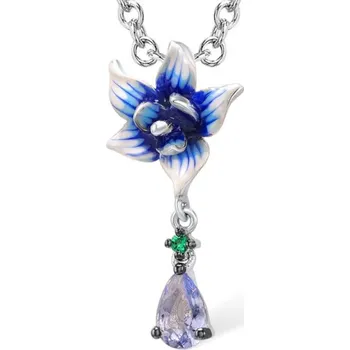 Náhrdelník B-TOP Dámský postříbřený náhrdelník FLOWER