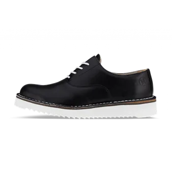 Pánské polobotky Vasky Elegant Black - Pánské městské kožené polobotky černé - jarní / podzimní boty | Flexiko | česká výroba ze Zlína 45 EU