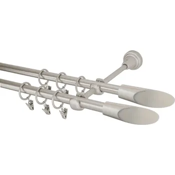 Garnýž kovová 100 cm dvouřadá - dvojitá 16 Piza double chrom mat