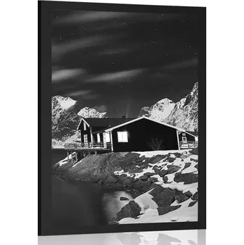 Plakát Dovido Plakát země v Norsku v černobílém provedení