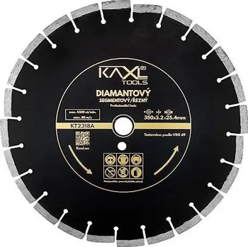 Řezný kotouč Kotouč řezný diamantový na asfalt, beton, dlaždice 350mm KAXL KT2318A