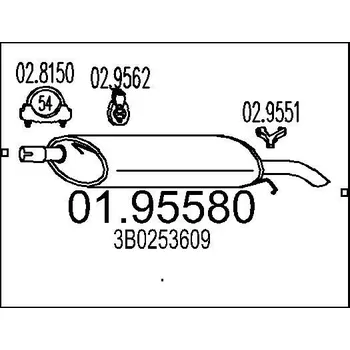 Auto-moto Zadní tlumič výfuku MTS 01.95580