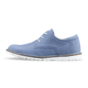 Pánská obuv Vasky Derby Blue - Pánské kožené polobotky modré - jarní / podzimní boty | Flexiko | česká výroba ze Zlína 46 EU