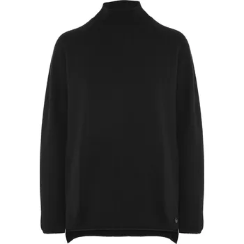 Dámský svetr VOLNÝ SVETR S ROZPARKY ČERNÝ Rino Pelle