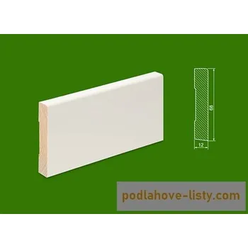 soklová lišta NOVÁK Podlahová - soklová lišta 68x12 dřevěná bílá RAL9003 WL6812/9003