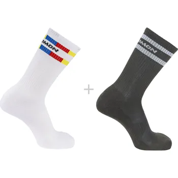 ponožky Salomon 365 Crew 2 Pack - White/Martini Olive 39-41