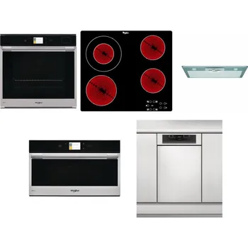 Set domácích spotřebičů WHIRLPOOL W9 OP2 4S2 H + WHIRLPOOL AKT 8130/NE + WHIRLPOOL AKR 650/1 IX + WHIRLPOOL W9 MD260 IXL + WHIRLPOOL WSBO 3O34 PF X