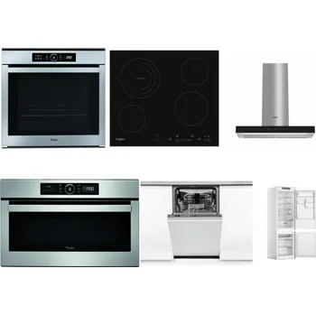 Set domácích spotřebičů WHIRLPOOL ABSOLUTE AKZM 8480 IX + WHIRLPOOL AKT 8900 BA + WHIRLPOOL WHBS 62F LT K + WHIRLPOOL ABSOLUTE AMW 730 IX + WHIRLPOOL WSIO 3O34 PFE X + WHIRLPOOL WHC18 T311