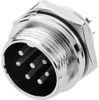 Vývojová deska Konektor 16 mm GX16 - 7 pinů - Samec do panelu