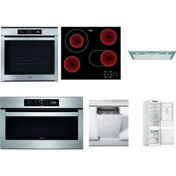 Set domácích spotřebičů WHIRLPOOL ABSOLUTE AKZM 8480 IX + WHIRLPOOL AKT 8190/BA + WHIRLPOOL AKR 650/1 IX + WHIRLPOOL ABSOLUTE AMW 730 IX + WHIRLPOOL WSIC 3M27 C + WHIRLPOOL WHC18 T311