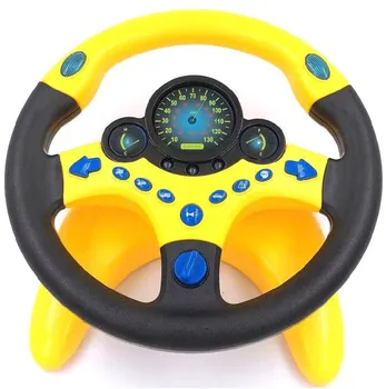 Hračka pro nejmenší Dětský simulační hrací volant 25 cm žlutý/černý/modrý
