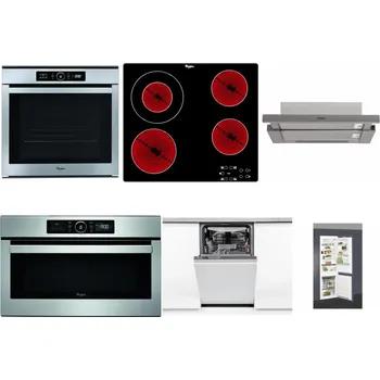 Set domácích spotřebičů WHIRLPOOL ABSOLUTE AKZM 8480 IX + WHIRLPOOL AKT 8130/NE + WHIRLPOOL AKR 5390/1 IX + WHIRLPOOL ABSOLUTE AMW 730 IX + WHIRLPOOL WSIO 3O34 PFE X + WHIRLPOOL ART 66112