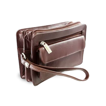 Arwel Kožená dvouzipová etue - česká výroba; hnědá