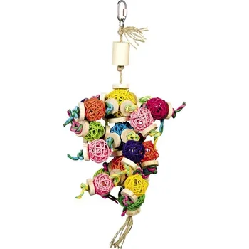 Pro ptáka Nobby aktivní hračka pro papoušky proutěné koule 37 x 18 cm