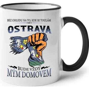 Stolování Hrneček s rodným městem, Barva Bílá, Velikost 330 ml, Canvas Keramický hrnek s černým uchem Bezvatriko.cz 1358