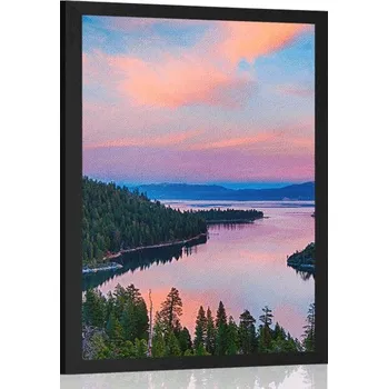 Plakát Dovido Plakát jezero při západu slunce