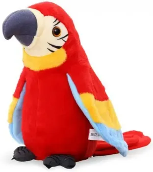 Plyšová hračka Interaktivní mluvící papoušek 23 cm