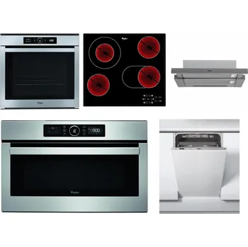 Set domácích spotřebičů WHIRLPOOL ABSOLUTE AKZM 8480 IX + WHIRLPOOL AKT 8190/BA + WHIRLPOOL AKR 749/1 IX + WHIRLPOOL ABSOLUTE AMW 730 IX + WHIRLPOOL WSIC 3M27 C