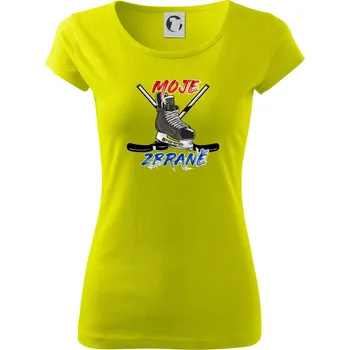 Moje zbraně - hokej - Dámské triko Pure - XS ( Limetková )