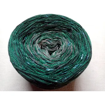 Příze Merino Antonie 3-nitka 1000m s nopkovou nitkou (Duhové merino klubko s nopky Antonie)