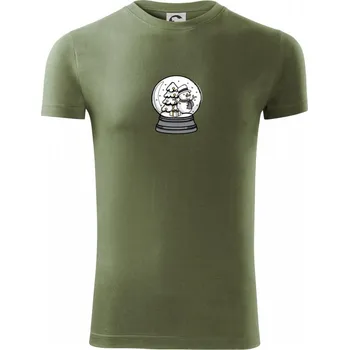 Pánské oblečení Sněhová koule se sněhulákem - Viper FIT - Pánské zůžené tričko - 3XL ( Light khaki )