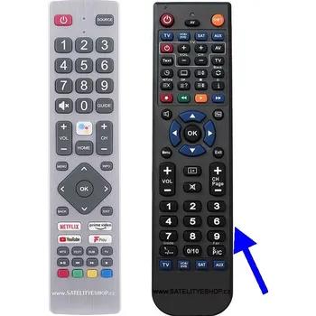 Dálkový ovladač Technika 32A23B-HD náhradní