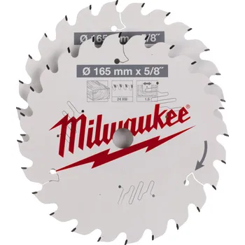 Příslušenství k nářadí MILWAUKEE set pilových kotoučů Dřevo 165 x 24T/24T, 2ks
