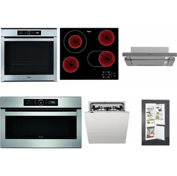 Set domácích spotřebičů WHIRLPOOL ABSOLUTE AKZM 8480 IX + WHIRLPOOL AKT 8190/BA + WHIRLPOOL AKR 749/1 IX + WHIRLPOOL ABSOLUTE AMW 730 IX + WHIRLPOOL WIC 3C33 PFE + WHIRLPOOL ART 65031