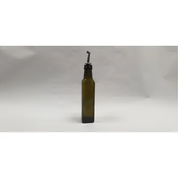 Zavařovací sklenice Lahev na olej MARASCA s nálevkou 0,25 l, tmavá