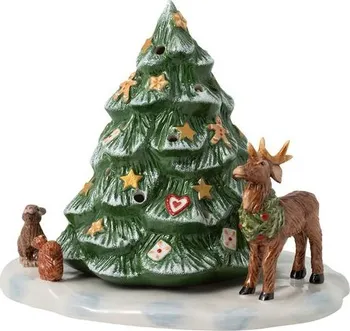 Vánoční svícen Villeroy & Boch Christmas Toys Stromeček s lesními zvířátky 20 cm