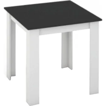 Jídelní stůl Tempo Kondela Kean (čtverec) (pro 4 osoby) (bílá + černá)