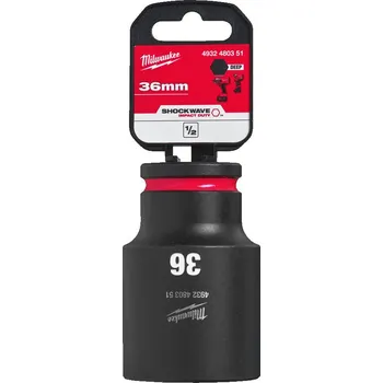 Gola hlavice MILWAUKEE 1/2" prodloužená průmyslová hlavice STD, 36mm