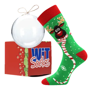 Pánské ponožky Termo Rudy 2 ve vánoční kouli + krabička - velikost 39-42 (Velikost 39-42)